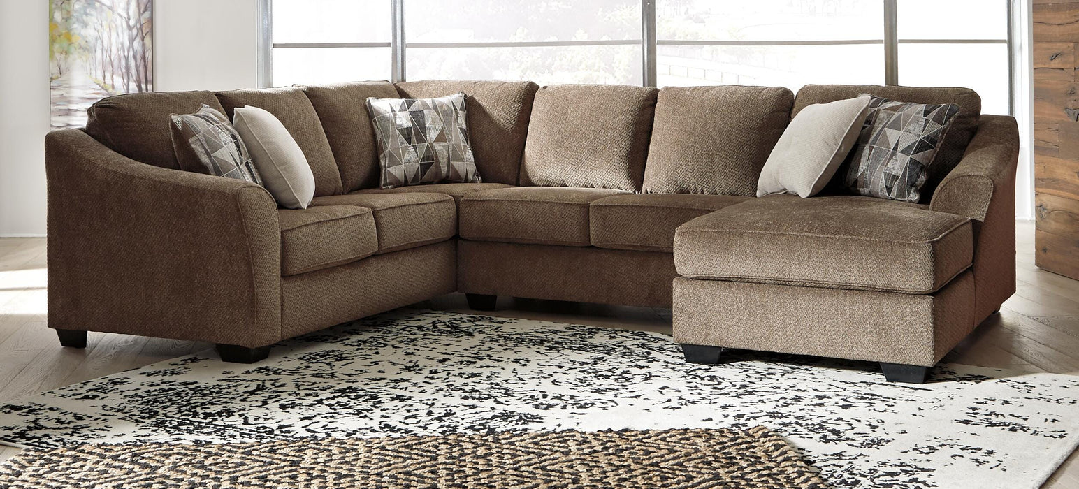 Graftin Teak Graftin 3-Piece Sectional with Chaise