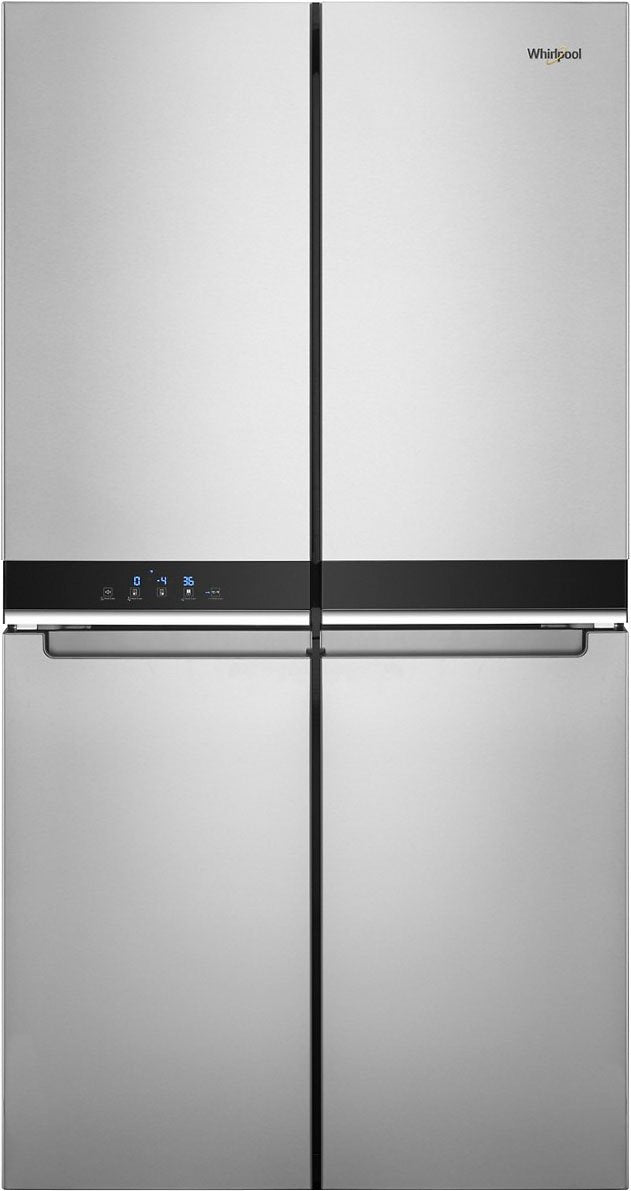 Whirlpool - 19.4 Cu. Ft. 4-Door French Door Counter-Depth Refrigerator with Flexible Organization Spaces - Stainless Steel - display_model