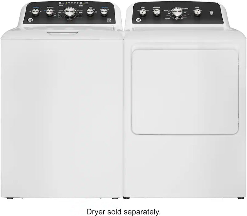 GE - 4.5 Cu. Ft. High-Efficiency Top Load Washer with Deep Fill and Cold Plus - White with Matte Black - new