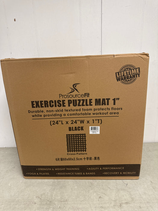 6 Pieces ProsourceFit Extra Thick Puzzle Exercise Mat ¾” and 1", EVA Foam Interlocking Tiles for Protective - new