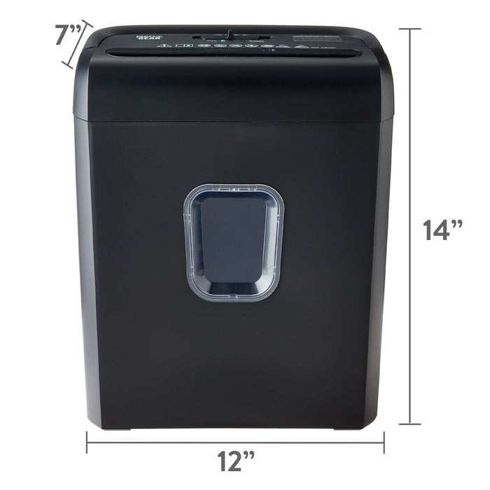 Pen+Gear 6-Sheet Micro-cut Paper/Credit Card Shredder with 3.4 Gallon Bin, Black,Home and Office use - used_good