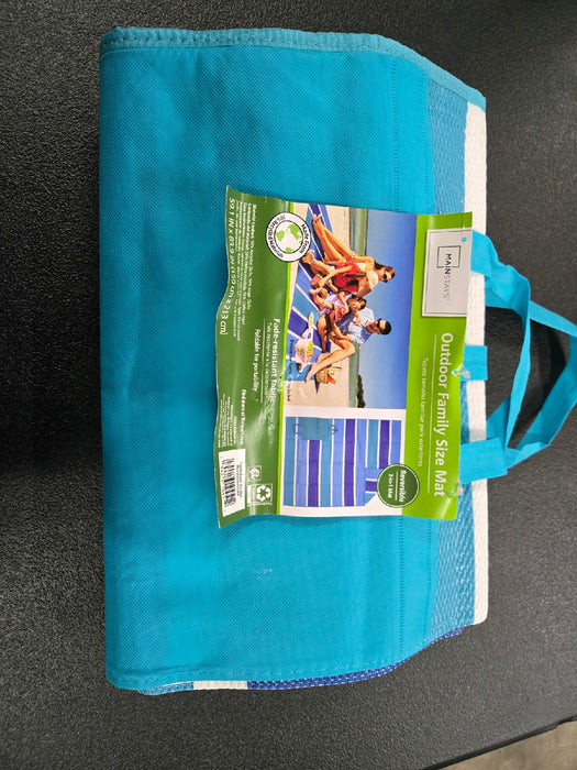 Mainstays 5'x7' Aqua Blue Beach Mat - new