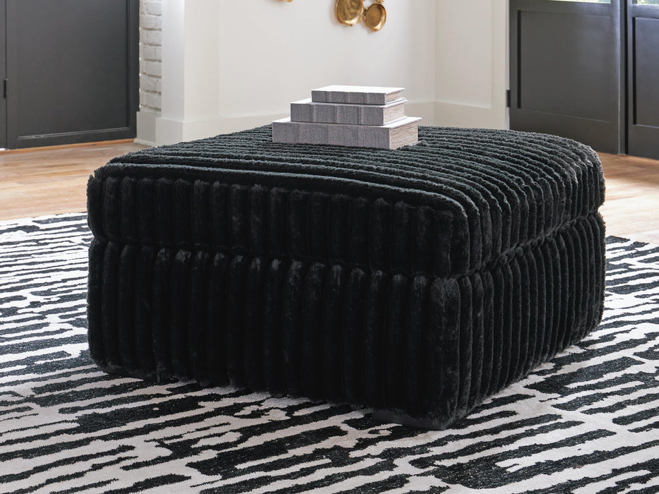 Midnight-Madness Onyx Oversized Accent Ottoman