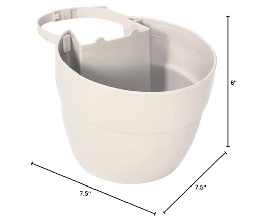 EMSCO Bloomers Post Planter – Both Permanent and Temporary Installation Options – Garden in Untraditional Spaces – White - new