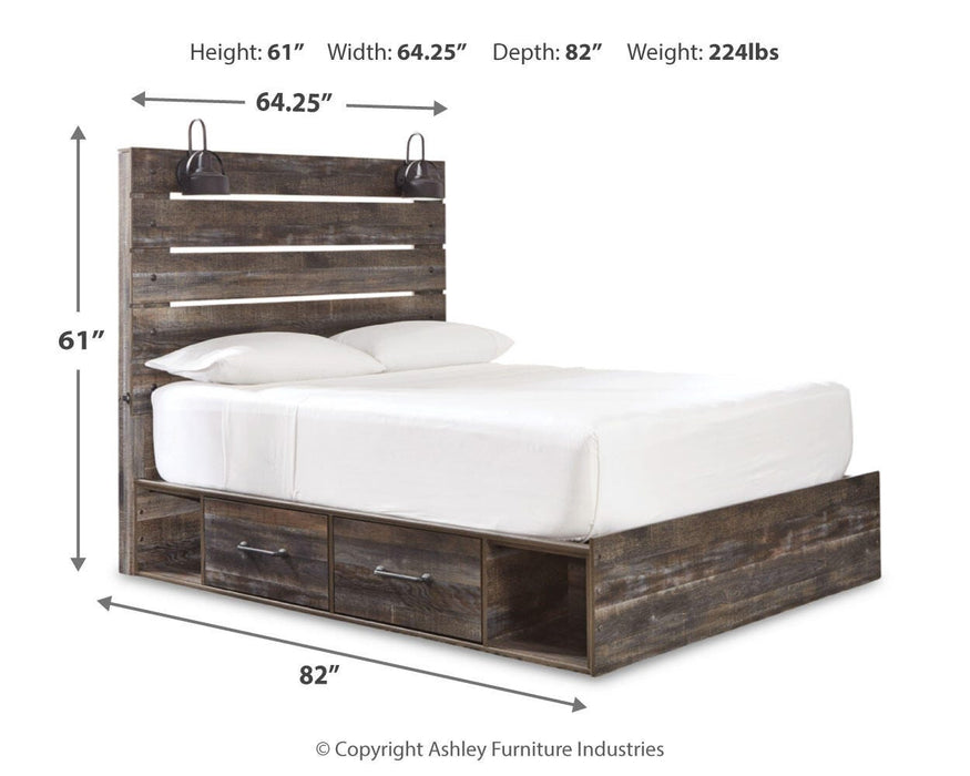 Drystan Multi Drystan Queen Panel Bed with 2 Storage Drawers
