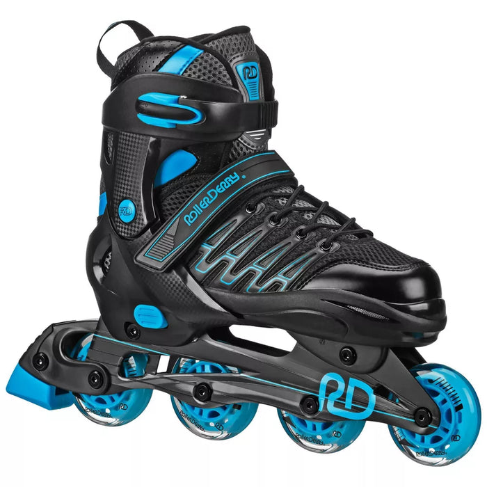 Roller Derby Custom Adult In-Fit Skates - Blue/Black 9-12 - open_box