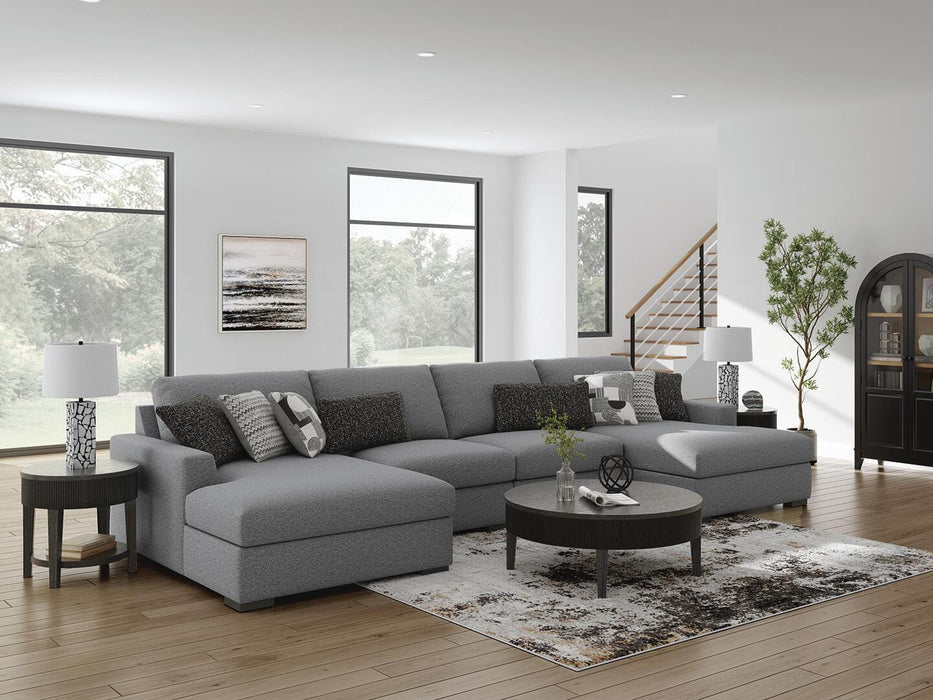 Bealton Salt and Pepper Bealton 4-Piece Sectional with Double Chaise