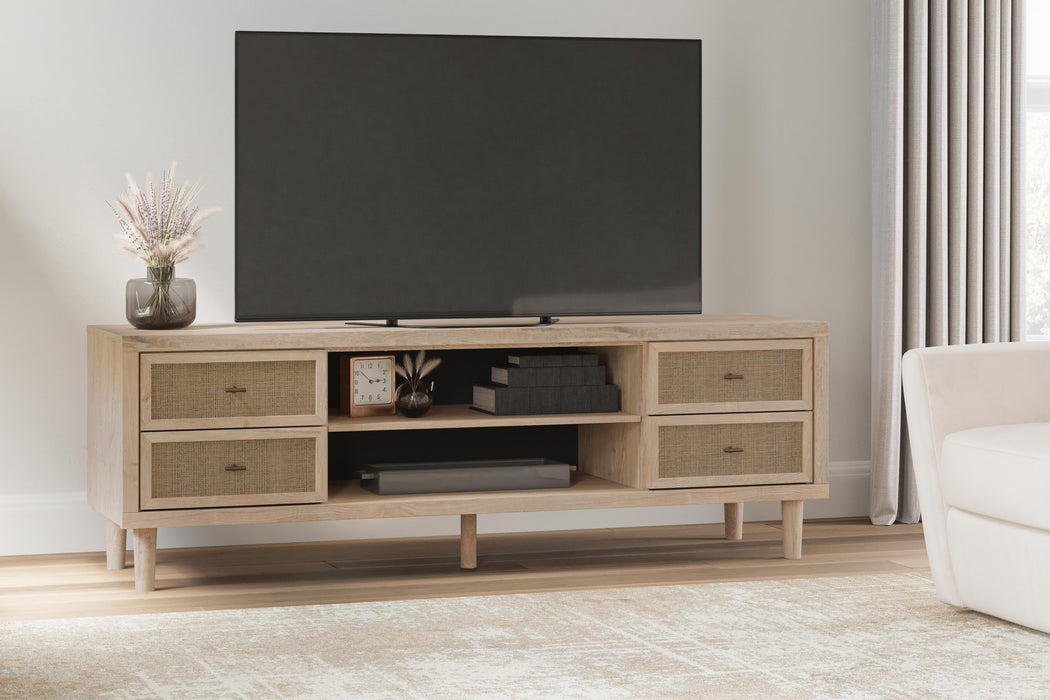 Cielden Two-tone XL TV Stand w/Fireplace Option