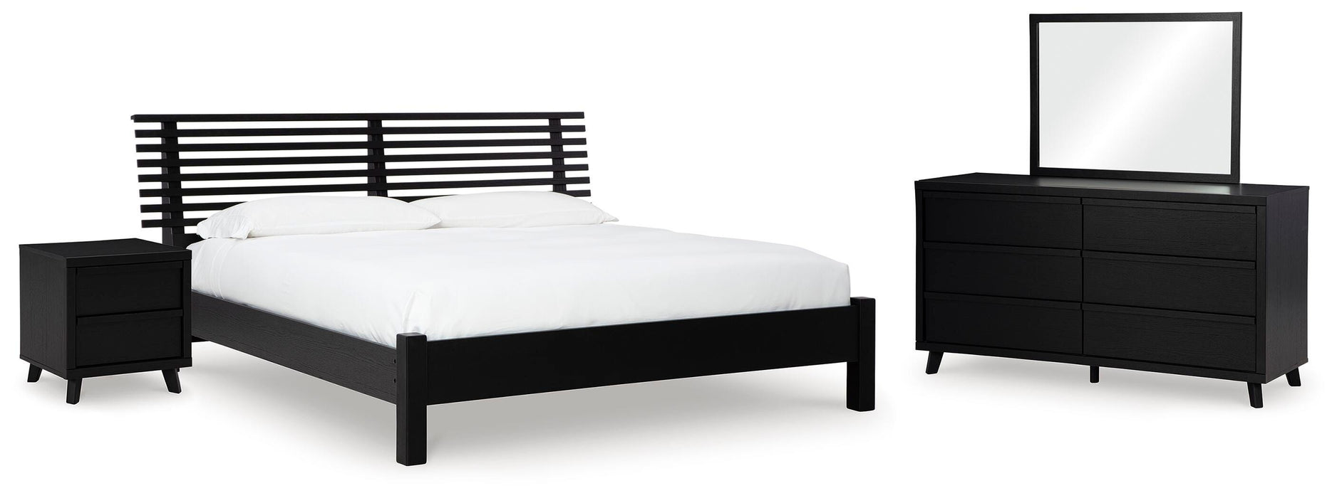 Danziar Black Panel Bedroom Collection