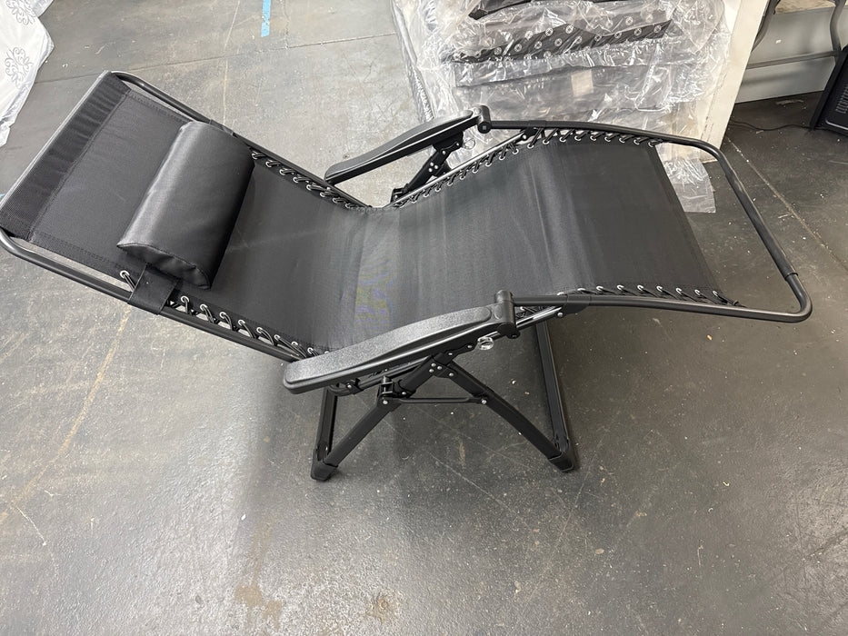 GVDV Oversized Zero Gravity Chair, 33In XXL Lounge Chair with Removable Thick Cushion, Lawn Patio Reclining Chair Upgraded Alloy Lock and Cup Holder, for Indoor Outdoor, Black - new