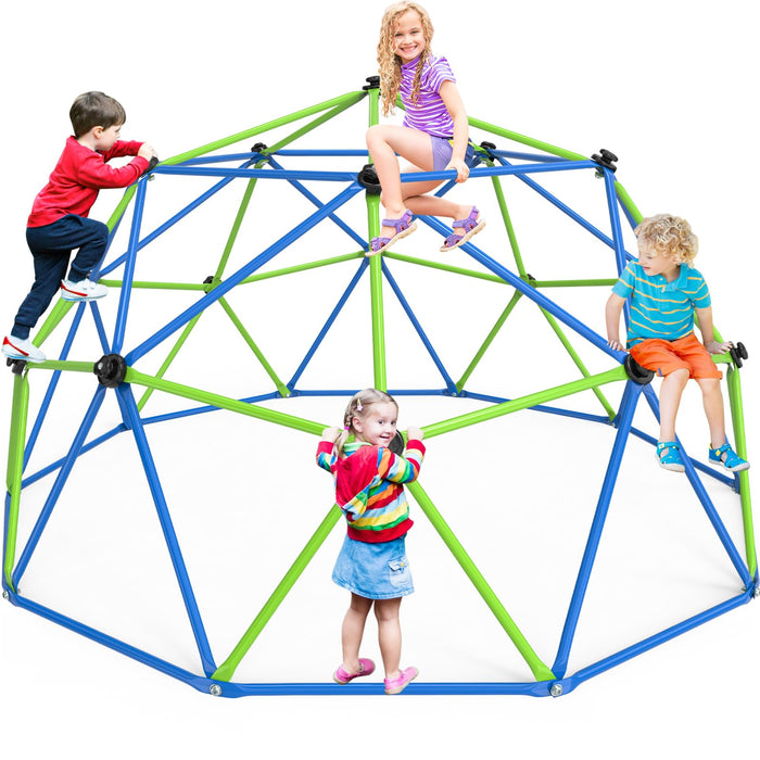 Amictoy Climbing Dome, 10FT Geometric Dome Climber Jungle Gym Playground Backyard for Kids, 2024 Upgraded Model Indoor Outdoor Toddler Play Equipment, Safety Certified, Easy Assembly - new