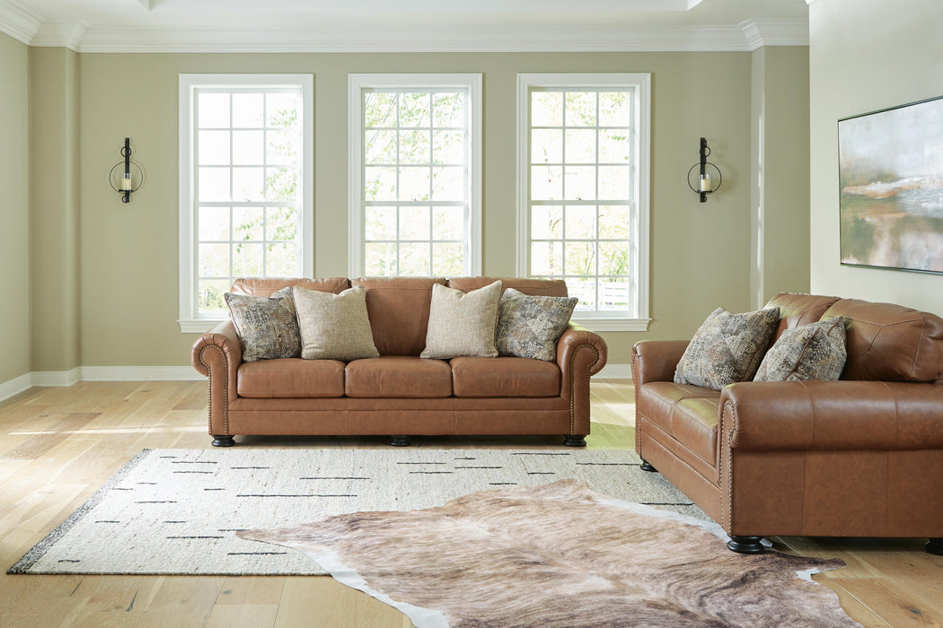 Carianna Caramel Carianna Sofa and Loveseat