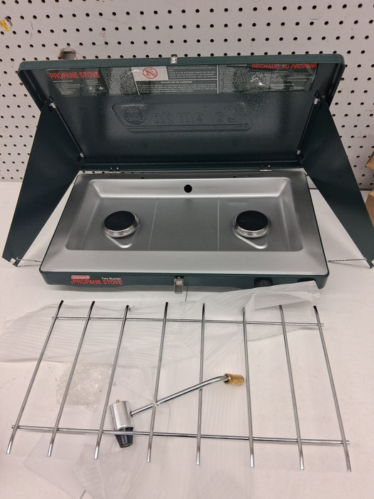 Coleman Brand, Matchlight 10,000 BTU 2-Burner Propane Stove, black - new
