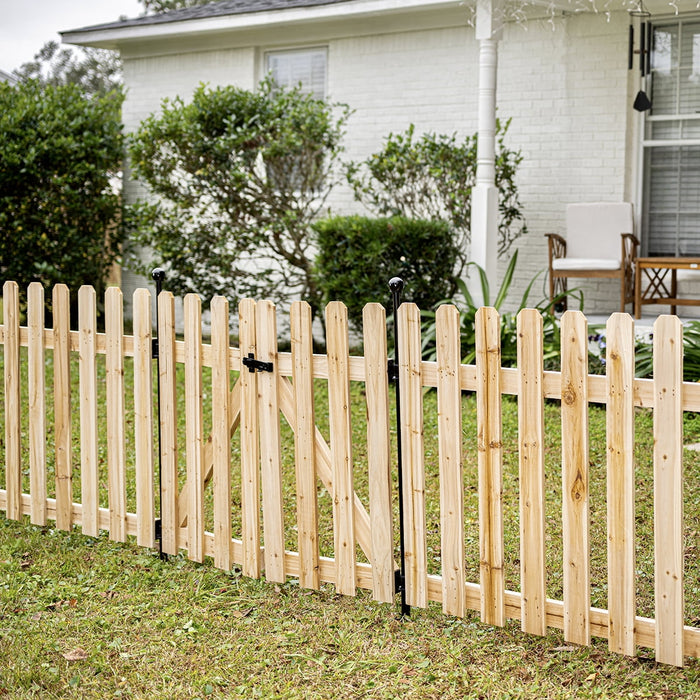 Yardlink Cedar Wood Fence Panel, 34 inch H x 47 inch W - open_box