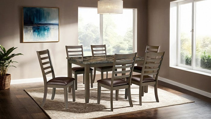 ADIA 7 PC. DINNING TABLE SET By FURNITURE OF AMERICA TM3103T-7PK - new