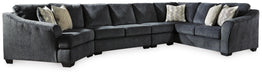 Eltmann Slate Eltmann 4-Piece Sectional with Cuddler