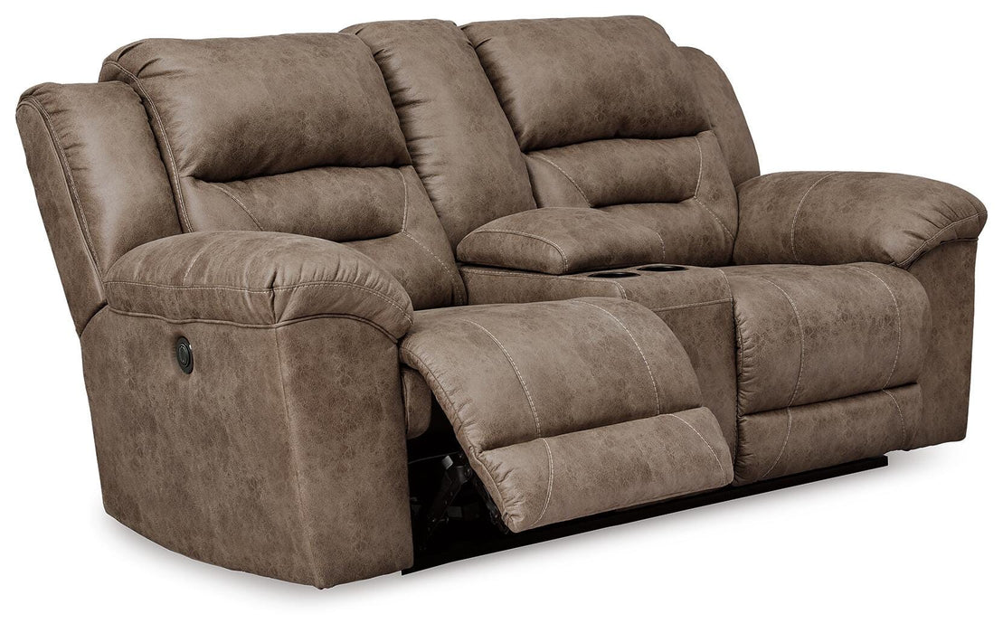 Stoneland Fossil Stoneland Power Reclining Loveseat with Console