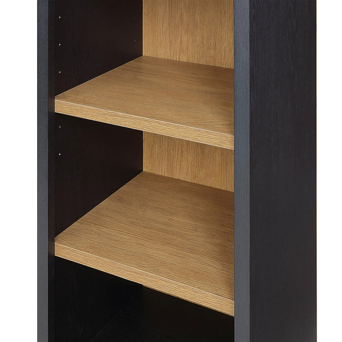 Better Homes & Gardens Juliet Narrow Arch Bookcase, Rich Black and Light Honey - new