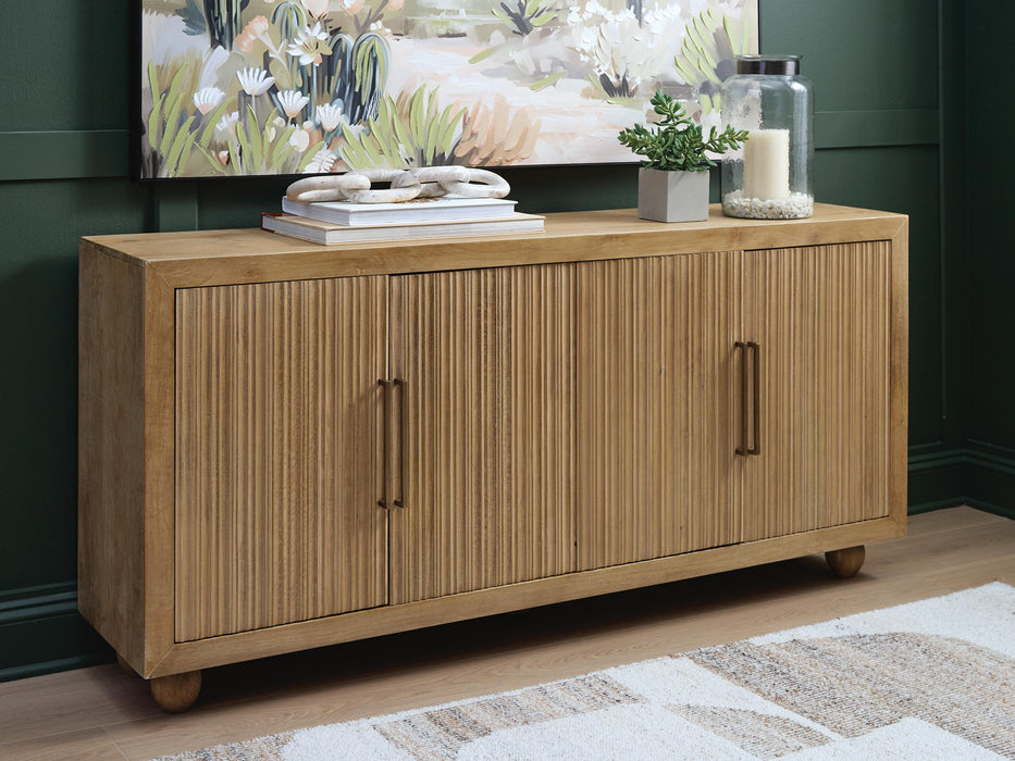 Niam Light Antique Beige Accent Cabinet