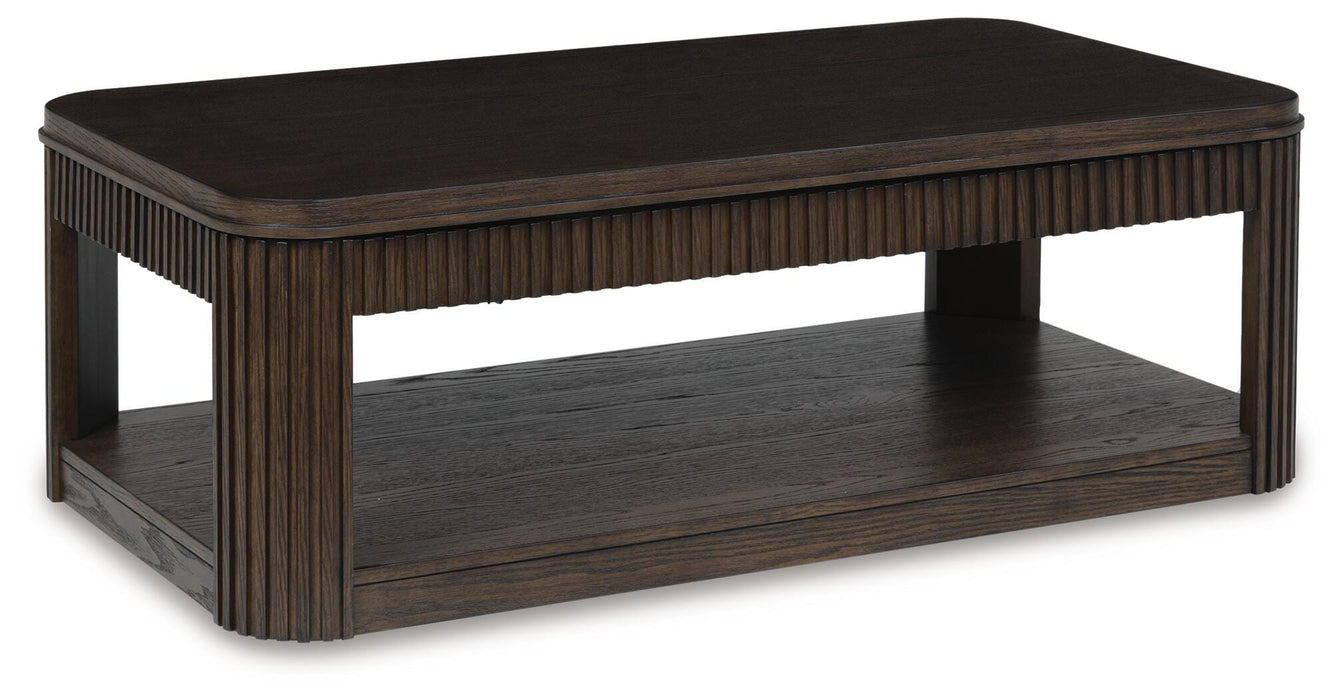 Carlibrie Warm Brown Lift Top Cocktail Table