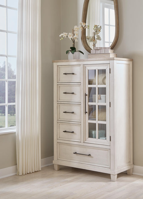 Shaybrock Antique White/Brown Door Chest
