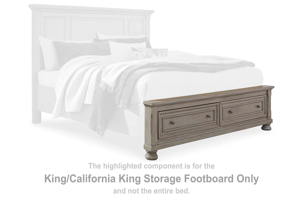 Lettner Light Gray King/Cal King Storage FTBD