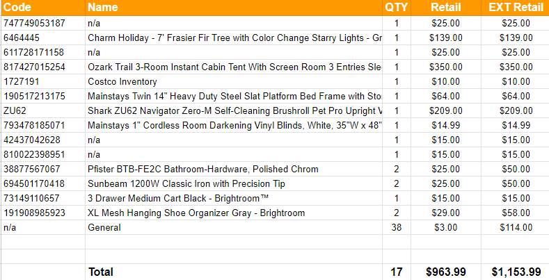 1 Pallet of Returns Used Mixed Household Goods & Seasonal Decor - 55 Items - Retail Value $1,153.99 - new