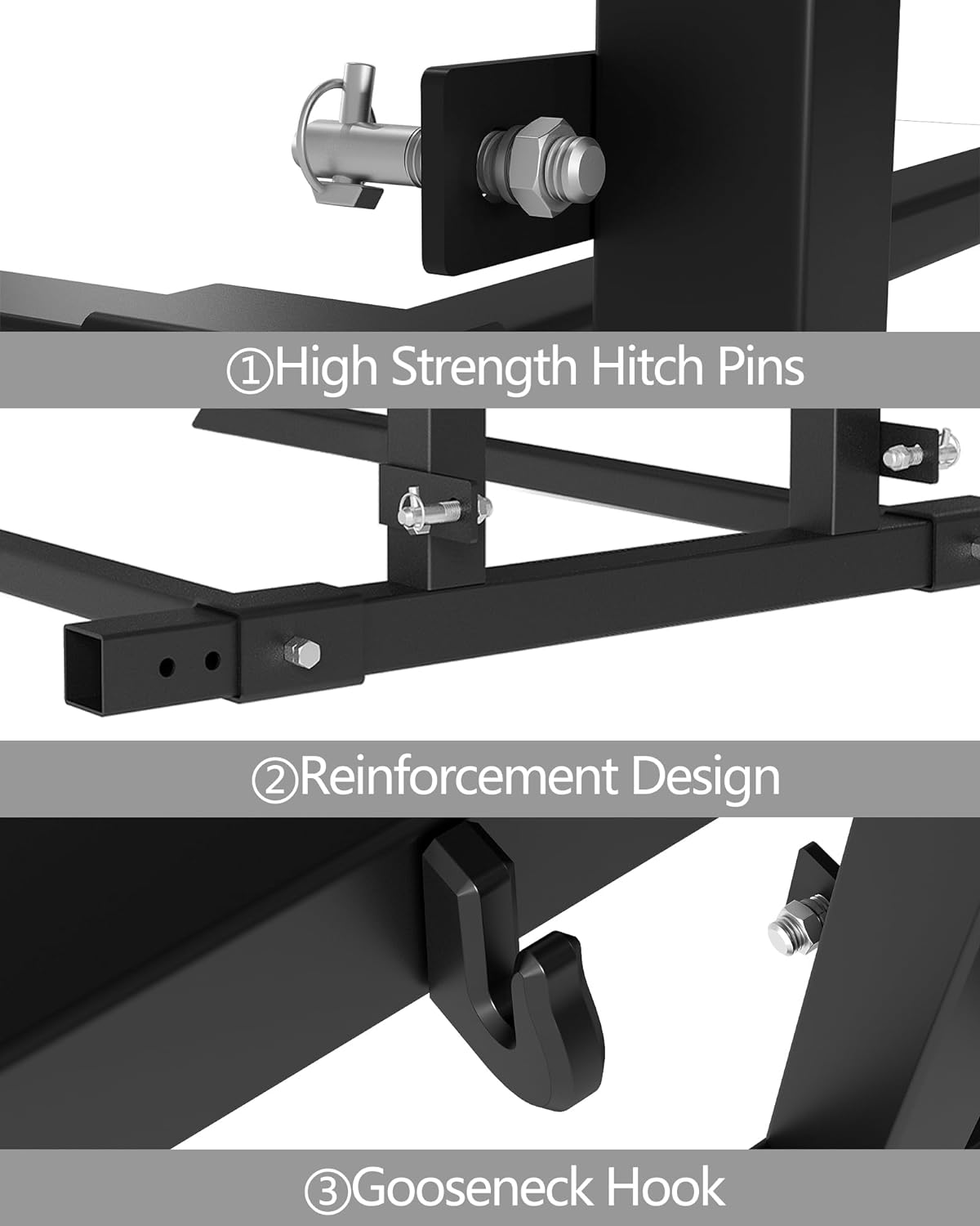 3 Point Hitch Pallet Forks 1500lbs Capacity Attachments, 40” Adjustable Pallet Fork Quick Hitch for Cat 1 Tractor for Logs Fields - used_good