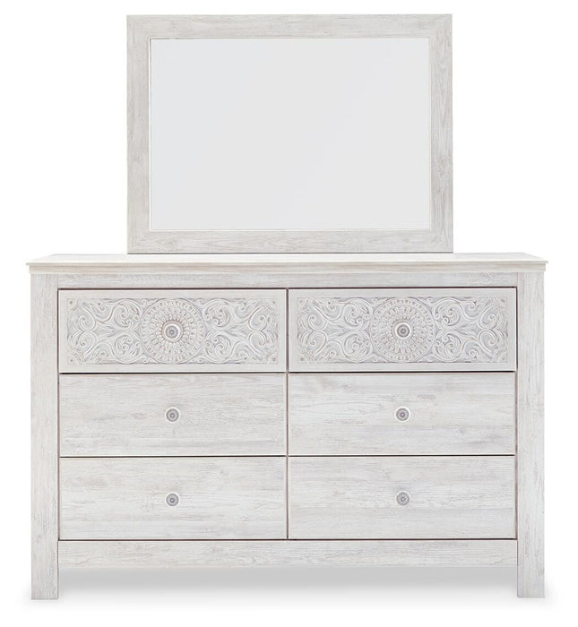 Paxberry Whitewash Paxberry Dresser and Mirror