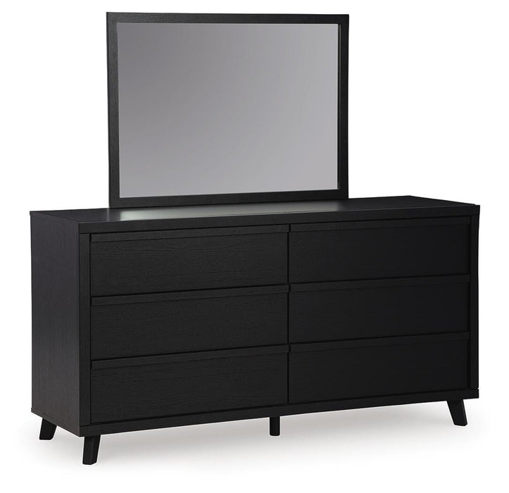 Danziar Black Danziar Dresser and Mirror