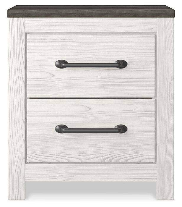 Gerridan White/Gray Two Drawer Night Stand