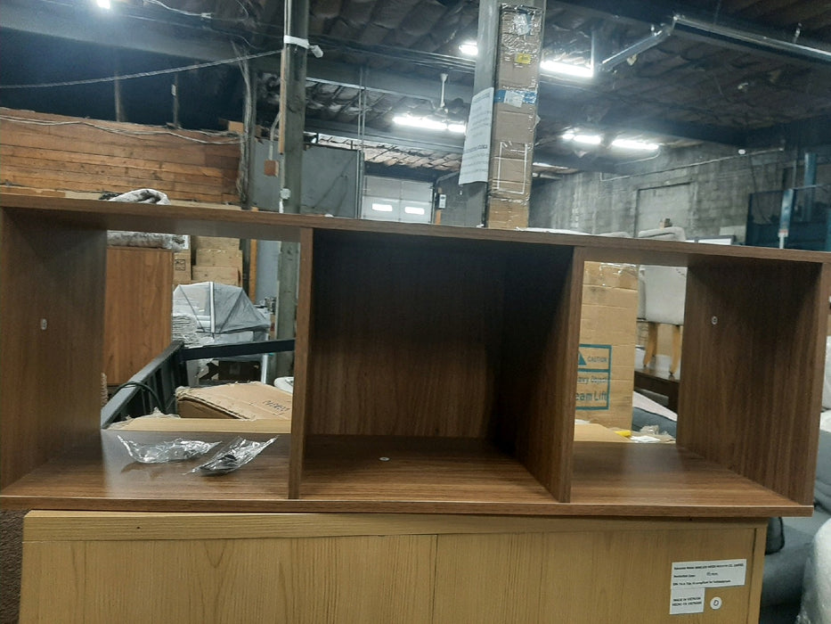 Mainstays 3 Cube Storage Organizer, Warm Walnut - new