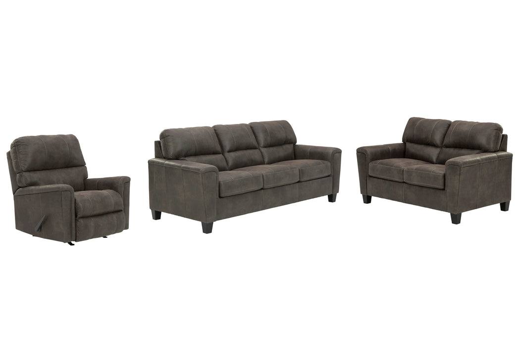 Navi Smoke Navi Sofa, Loveseat and Recliner