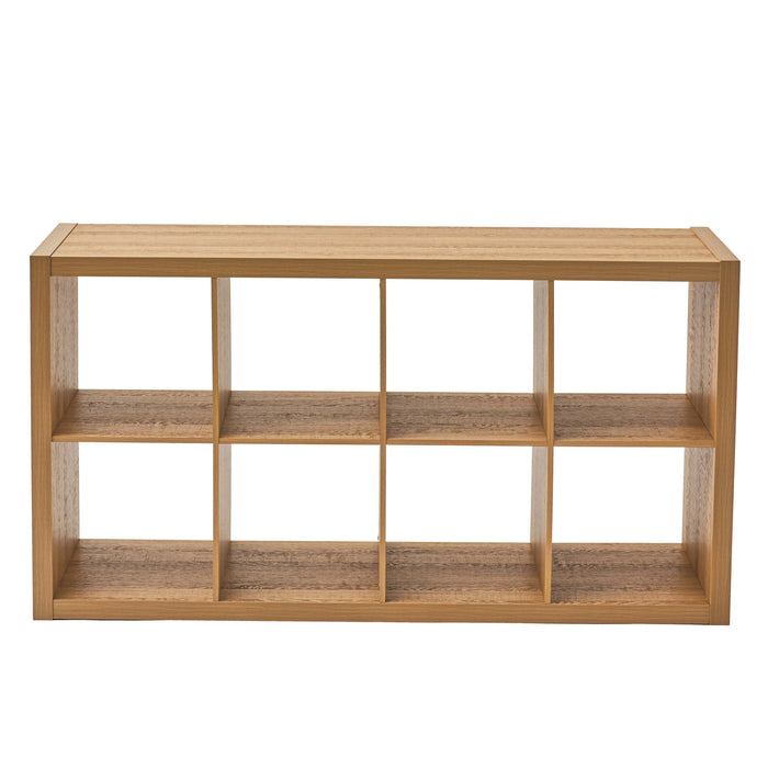 Better Homes & Gardens 8 Cube Storage Organizer, Light Honey - new