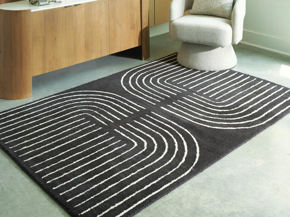 Eldonmore Black/Ivory Medium Rug