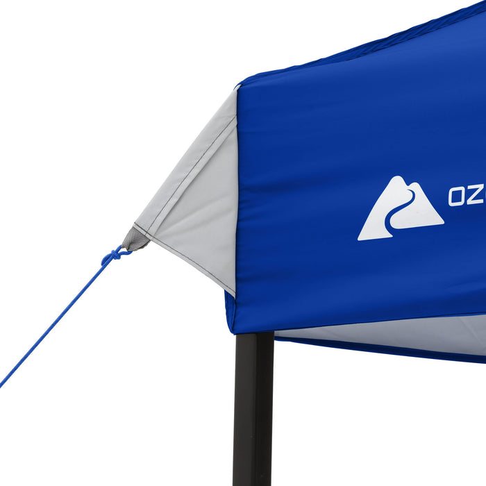 Ozark Trail 10x10 Instant Pop Up Canopy Tent with Simple Push Setup – Straight Leg Pop-Up Tent for Tailgating, Camping & Events, Blue - new