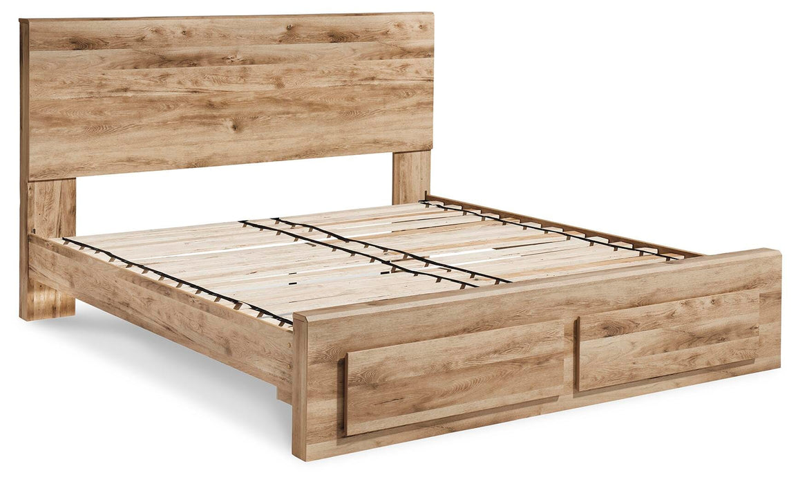 Hyanna Tan Brown Hyanna King Panel Storage Bed
