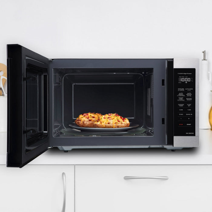 Panasonic 1.3 Cu. ft. Countertop Microwave Oven,1100W, Stainless Steel – NN-SB65NS - new
