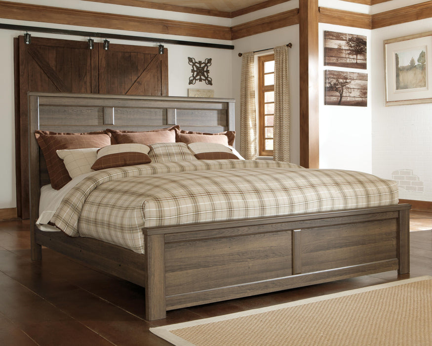 Juararo Dark Brown Juararo King Panel Bed