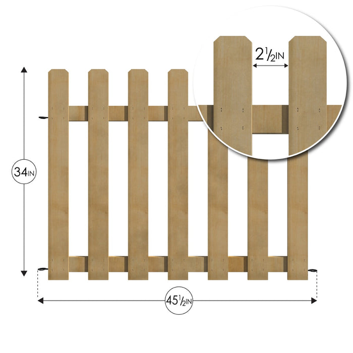 Yardlink Cedar Wood Fence Panel, 34 inch H x 47 inch W - open_box