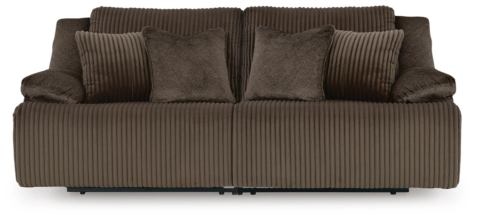 Top Tier Chocolate Top Tier 2-Piece Reclining Sectional Loveseat