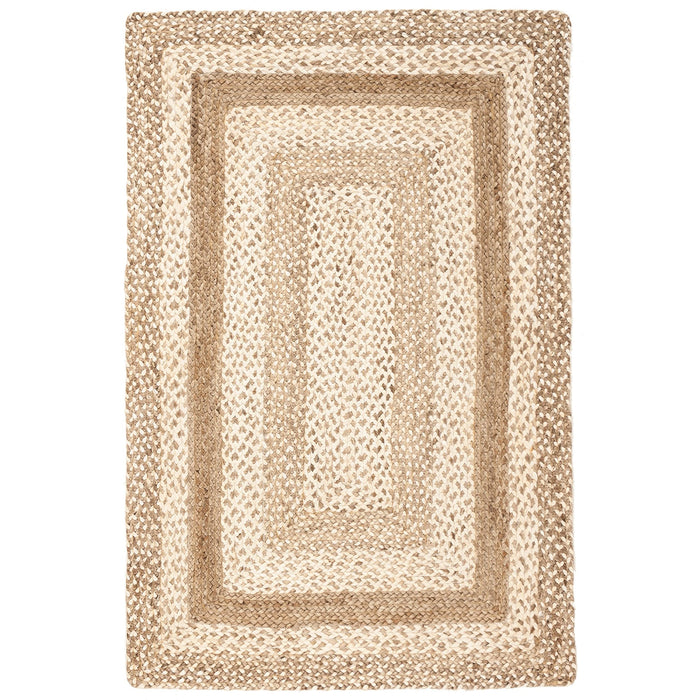 Safavieh Natural Fiber Collection 6' Square Grey/Ivory NF884F Handmade Farmhouse Country Jute Area Rug - new