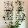 Metal Black Wall Decor, Decorative Victorian Style Hanging Art, Rectangular Design - display_model