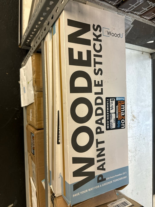 WoodU Paint Craft Sticks 21"- Bamboo Wax Sticks, Natural Wood Popsicle Sticks for Home, Office - Hard Wood Stirrers - Wooden Craft Sticks Mixing Paddles for Epoxy or Resin & Garden Sign - ne