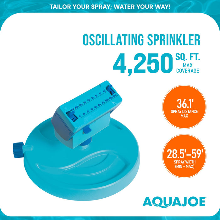 Aqua Joe AJ-OSPR20 Mini Oscillating Sprinkler on Sled Base, Up to 4,250 Square-Foot Coverage - open_box
