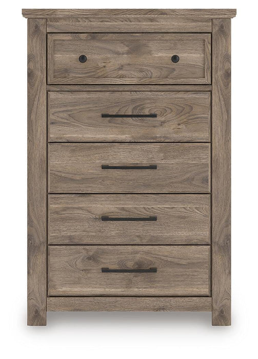 Keithland Brown Five Drawer Chest