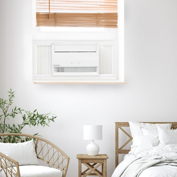 Freonic 6,000 BTU 250 sq. ft. Window Air Conditioner & Dehumidifier with Remote, White, FHCW061ABE - new