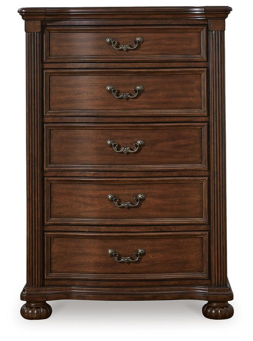 Lavinton Brown Five Drawer Chest
