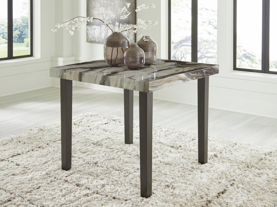 Jazmore Dark Brown/Beige Square DRM Counter Table