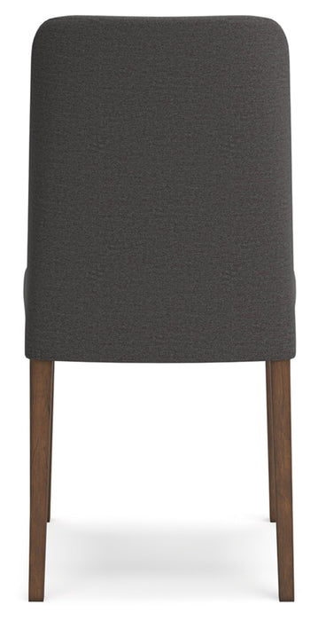 Signature Design by Ashley Lyncott Contemporary Dining Room Upholstered Side Chair with Foam Cushion, Set of 2, Dark Gray & Brown - new